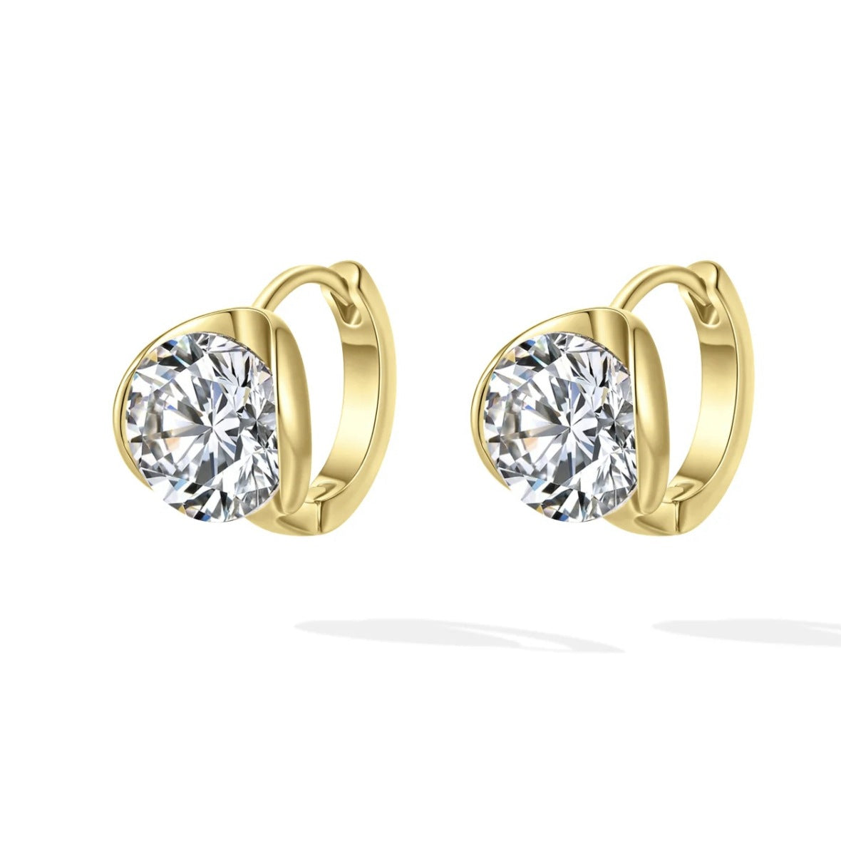 Women's Sterling Sier Ear Clip Moissanite 2 Karat Affordable Luxury Fashion Stud Earrings