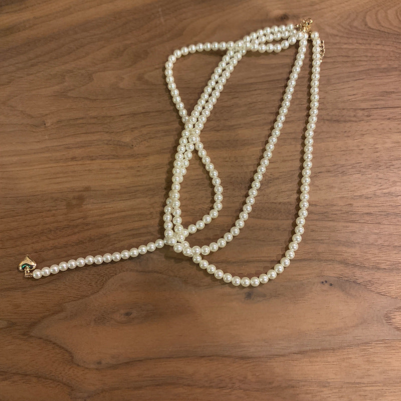 Women's Diamond Artificial Pearl Vintage Court Style Necklaces