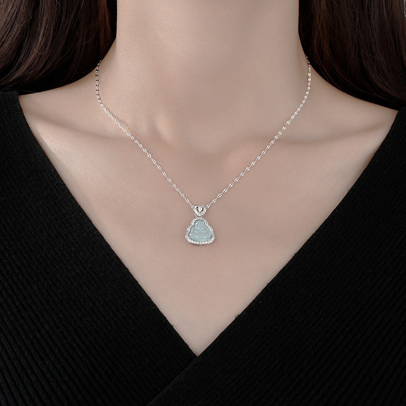 Women's Chinese Style Simple Buddha For Light Luxury Necklaces