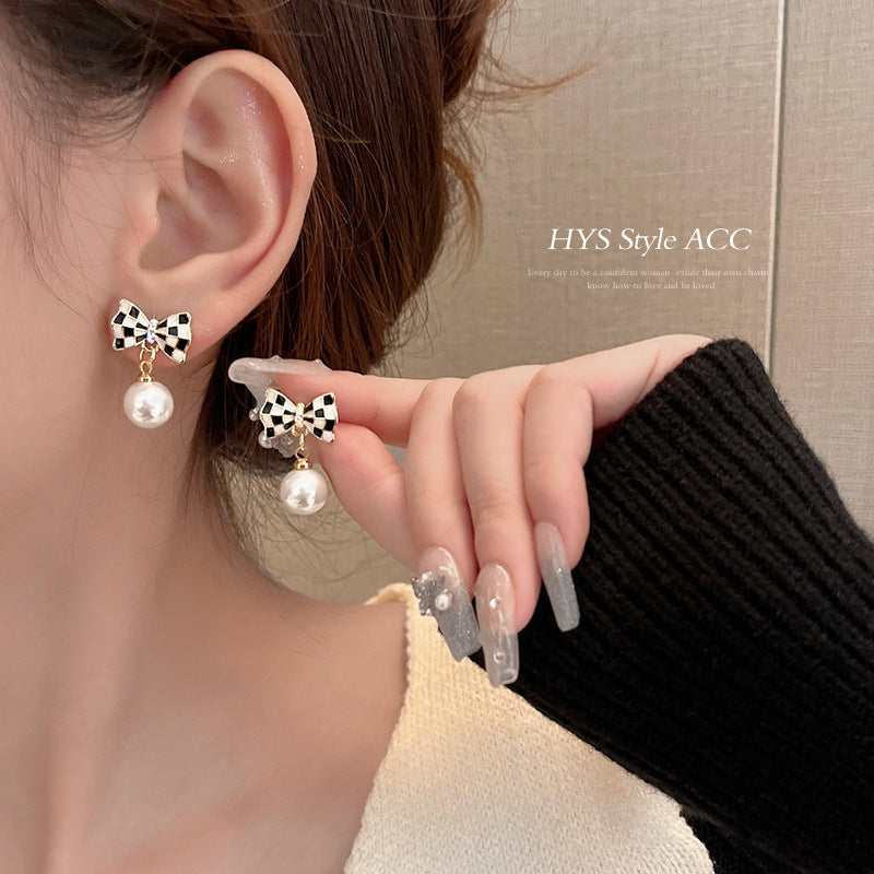 Women's Sier Pin Korean Style High Sense Special Earrings