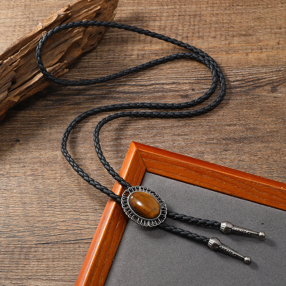 Men's Turquoise Trendy Sweater Chain Western Denim Necklaces