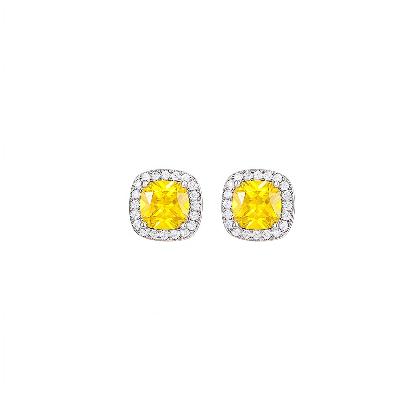 Women's Small Sugar Cube Colorful Zircon Square Rings