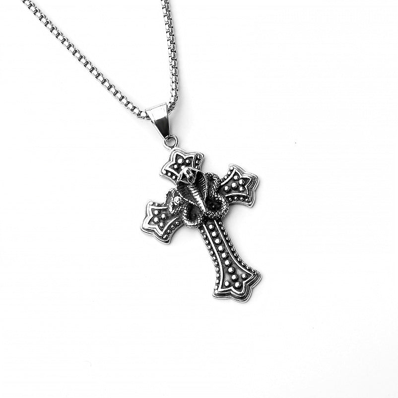 Men's Sword Darkness Dragon Fighter Titanium Steel Necklaces
