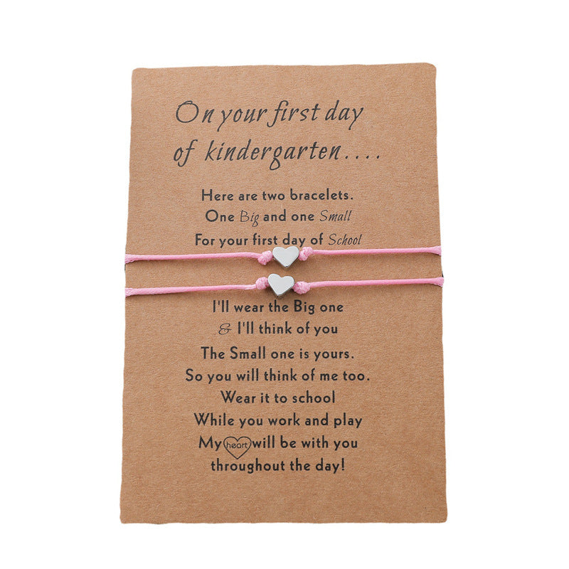 First Day Love Card Fashion Heart-shaped Bracelets