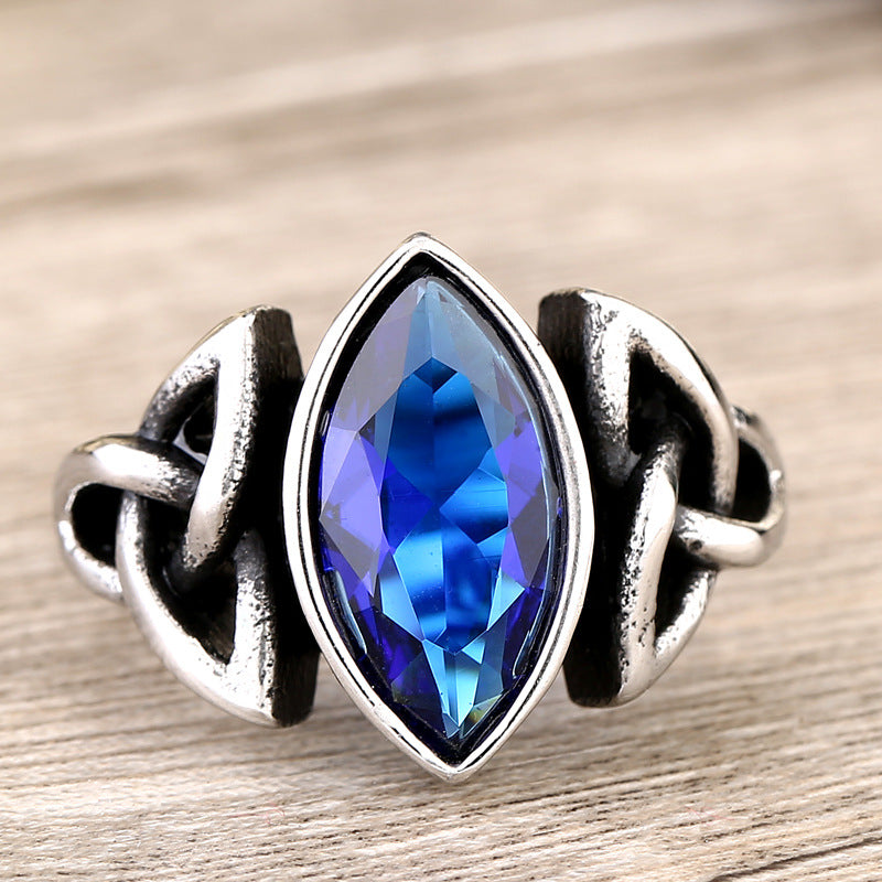 Men's Steel Celtic Knot Retro Titanium Inlaid Rings