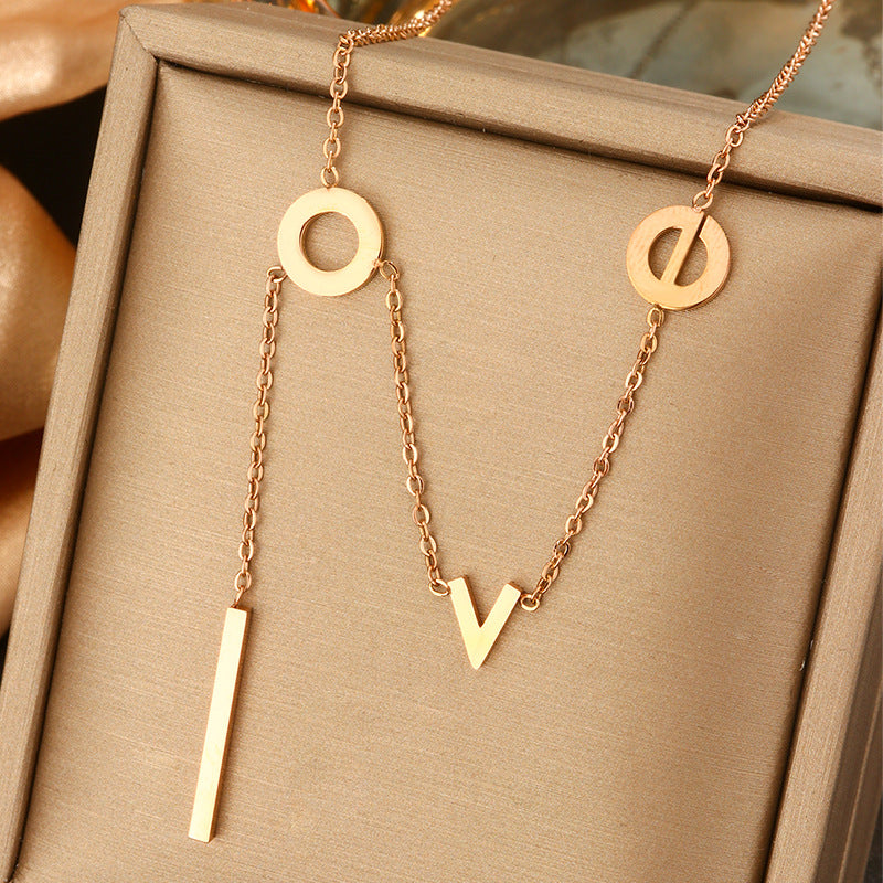 Fresh Titanium Steel Short Pearl High-grade Necklaces
