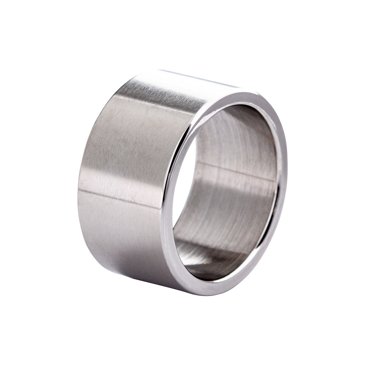 Men's Wide Sand Matte Titanium Steel Wedding Rings