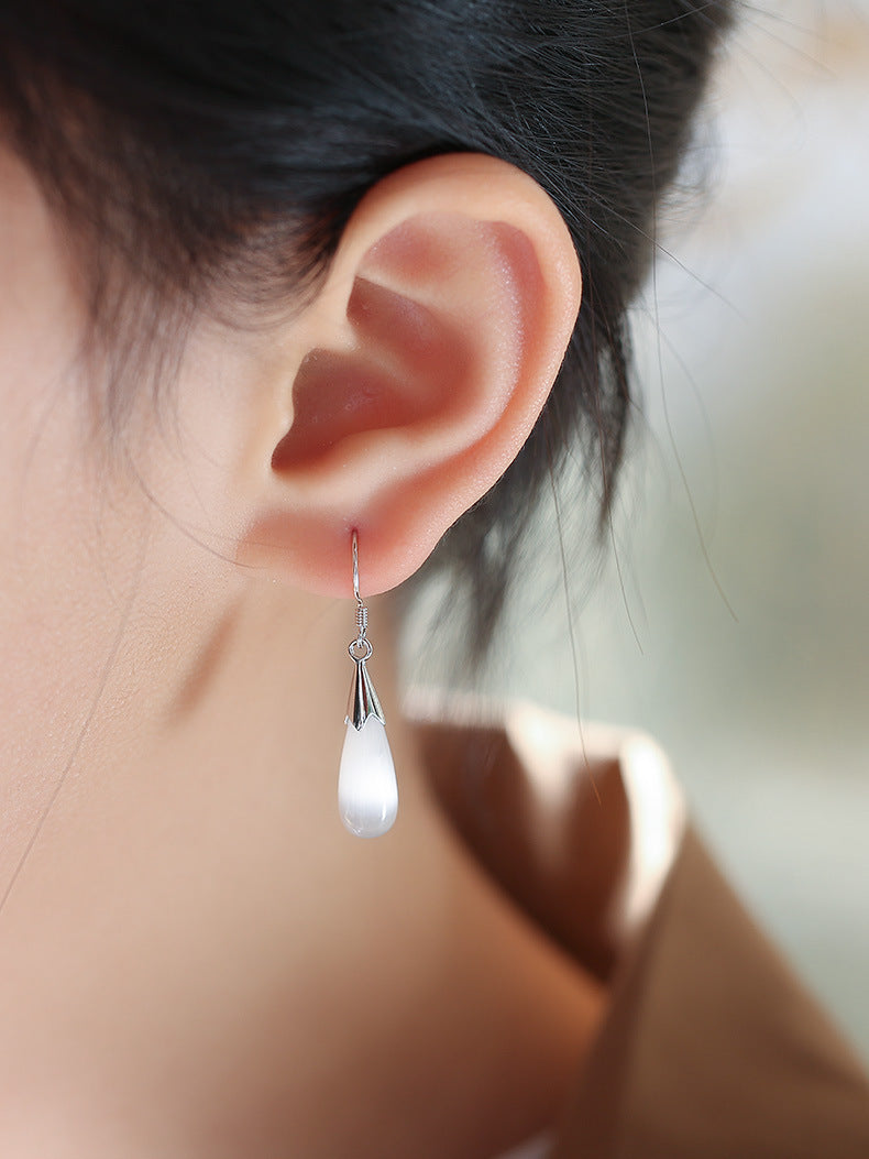 Women's Siering Long Cat's Eye Ear Country Retro Earrings