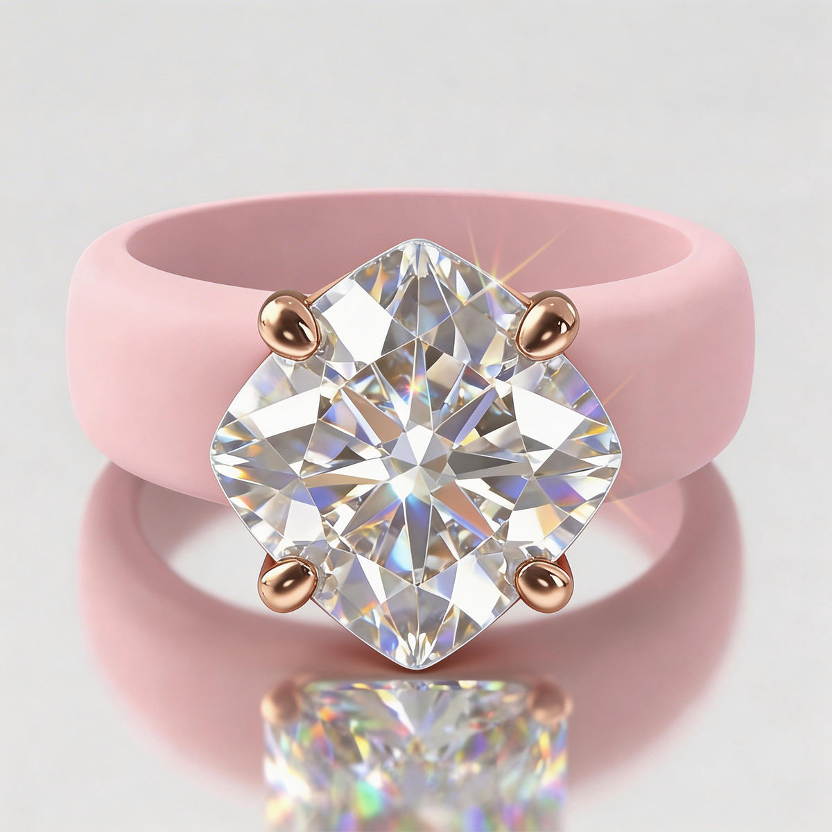 Zircon Silica Gel Twin Niche Design Ring