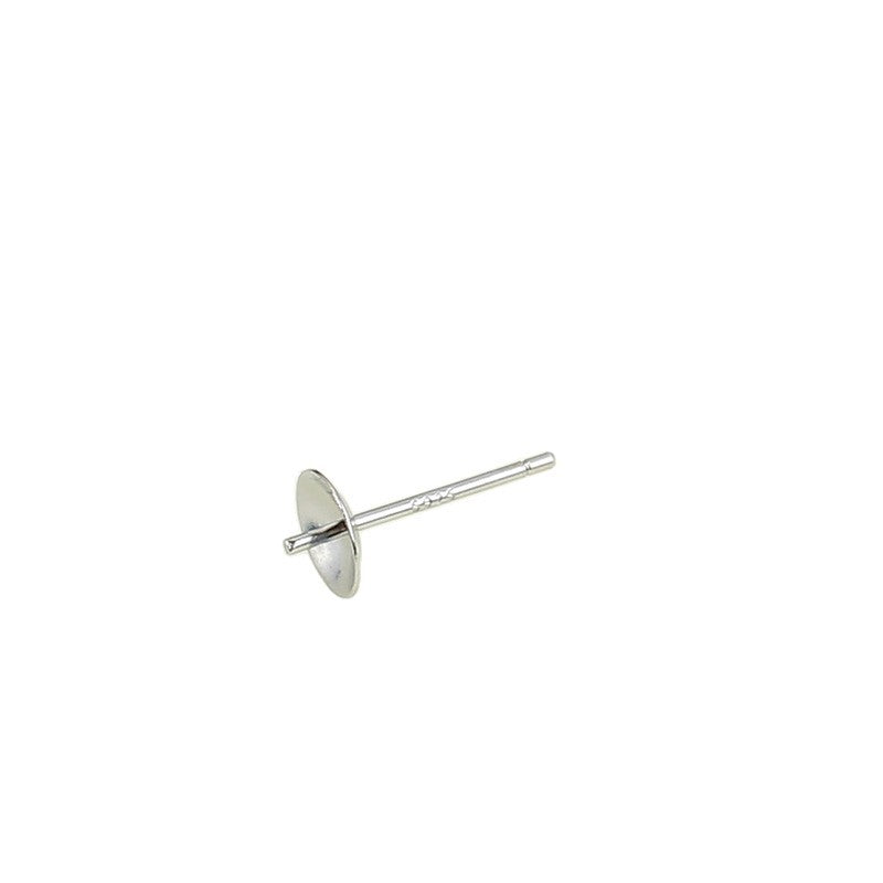 Sterling Sier White Gold Plated Handmade Stud Earrings