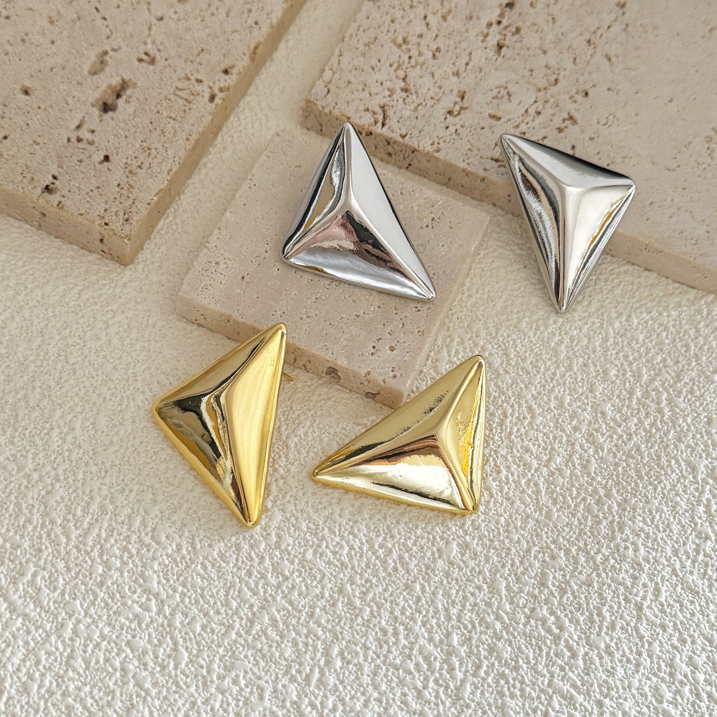 Fashion Personality Metal Cold Exaggerated Geometry Earrings