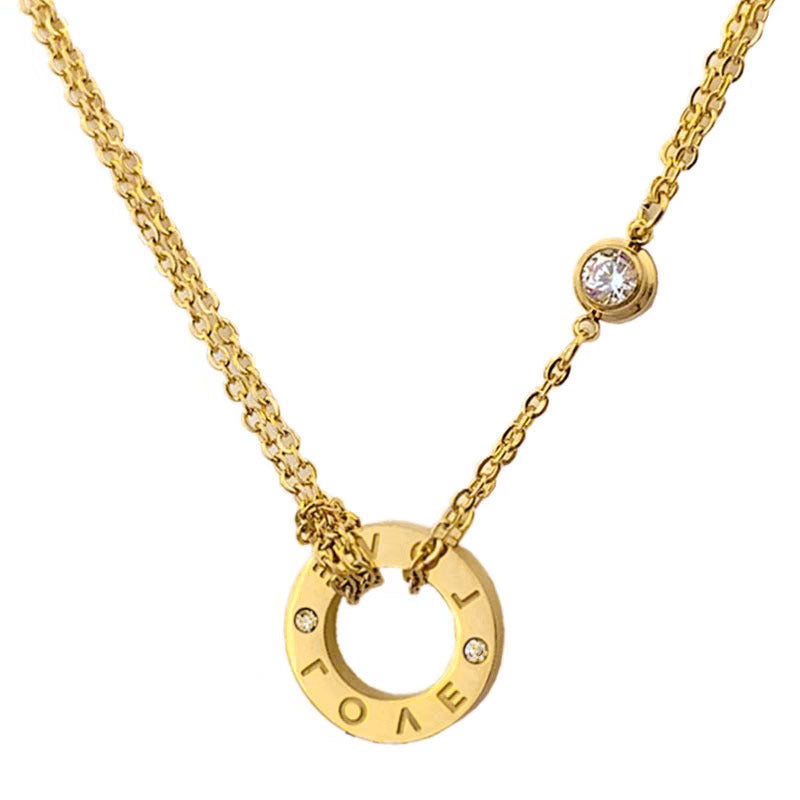 Body Titanium Steel Personality Minimalist Furnace Real Gold Necklaces