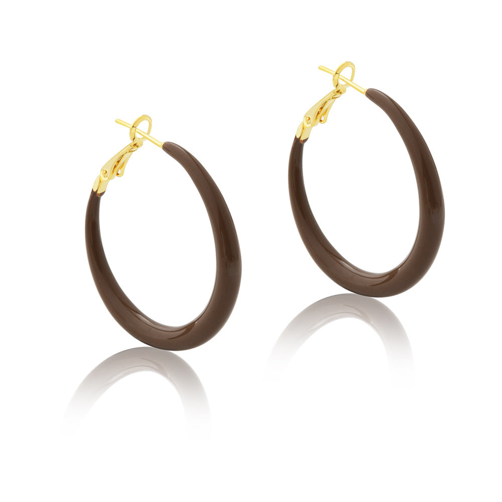 Trendy Red Series Design High-grade Temperament Wine Earrings