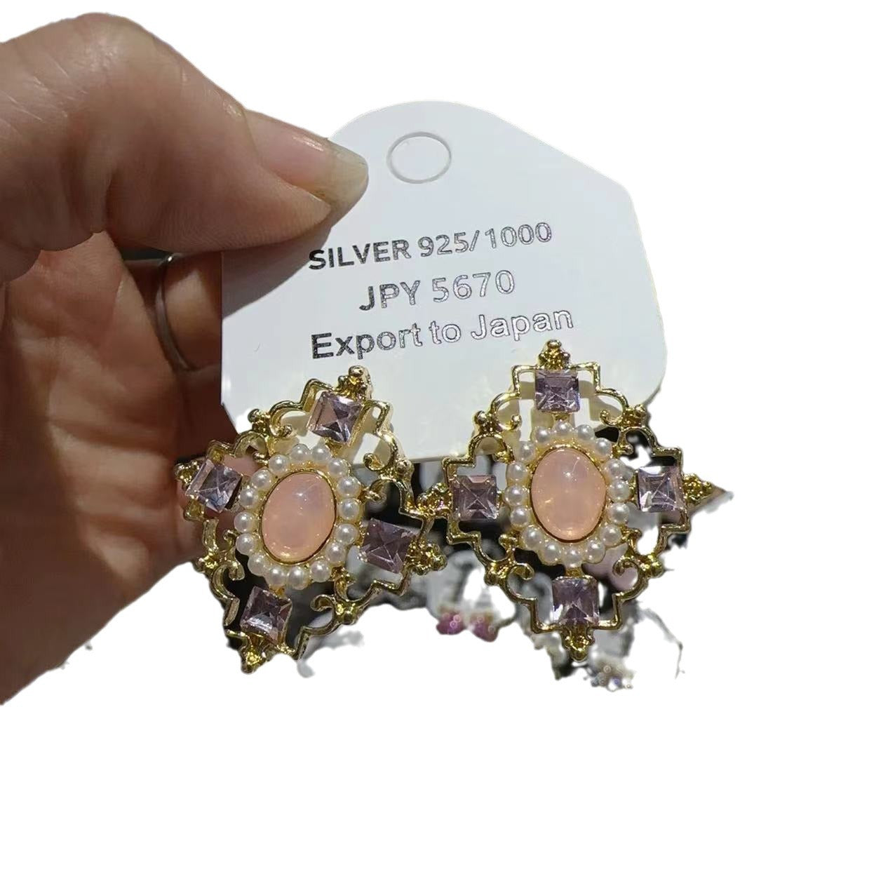 French Style Vintage Court High-key Dignified Earrings