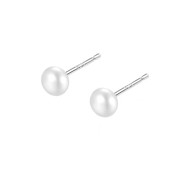 Women's Personality Sier Color Beaded For Light Luxury Minority Advanced Earrings