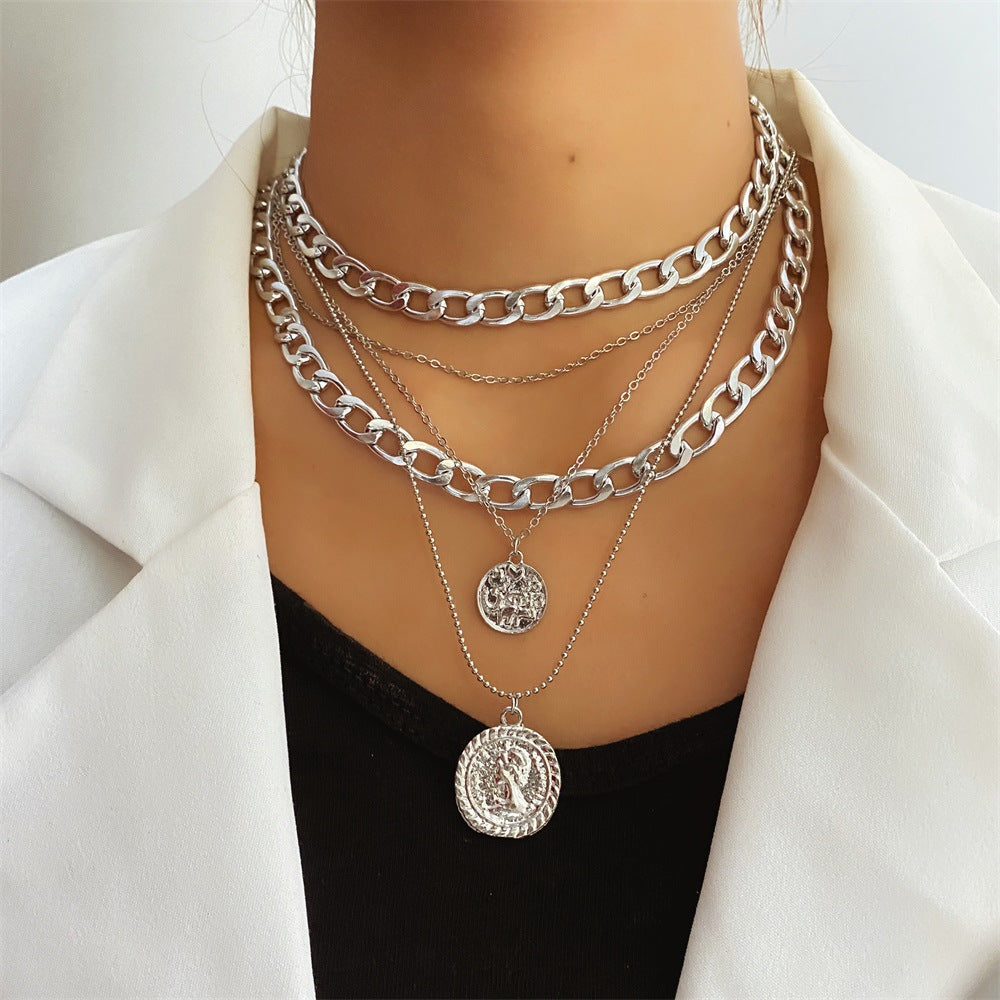 Women's Ornament Portrait Fashion Personal Accessories High-grade Necklaces