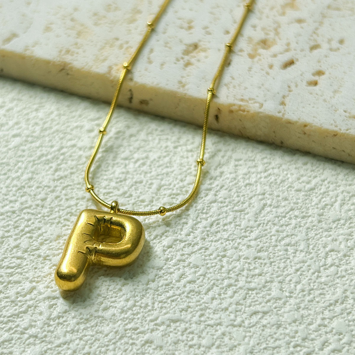Female Summer Clavicle Chain Stainless Gold-plated Letters High-grade Necklaces