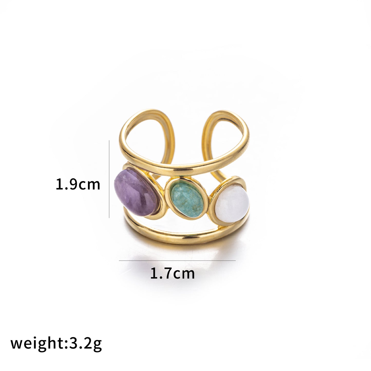 Wind Golden Stainless Steel High-grade Open Rings