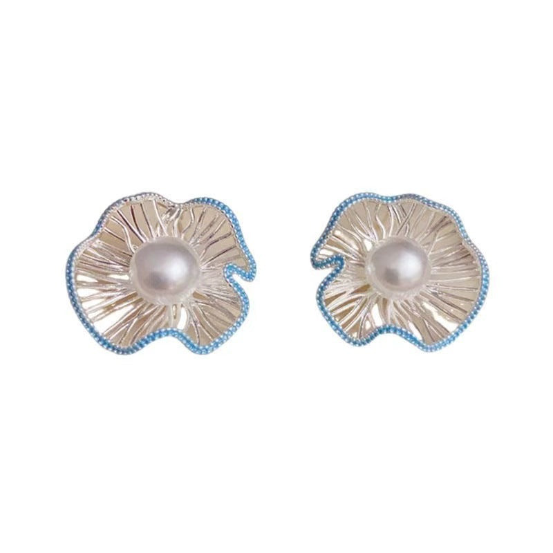Hollow Beads Floral Ball Ear Female High Sense Rings