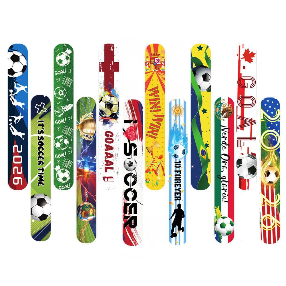Children's Football World Cup Pop Toys Slap Party Gifts Track Bracelet