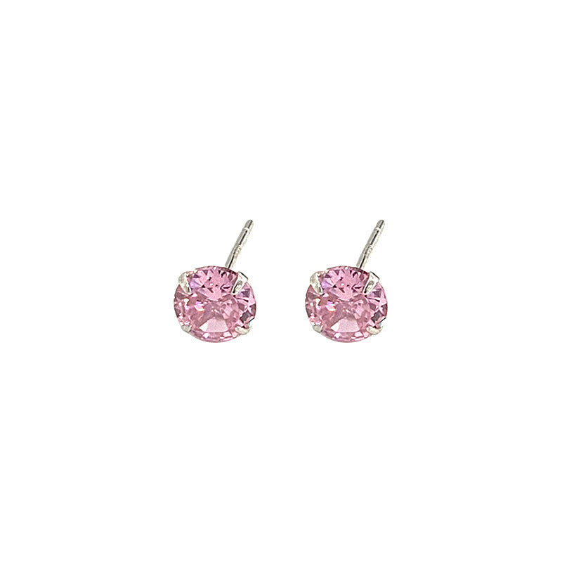 Sier Pin Simple Exquisite Petite Ear Stud Earrings