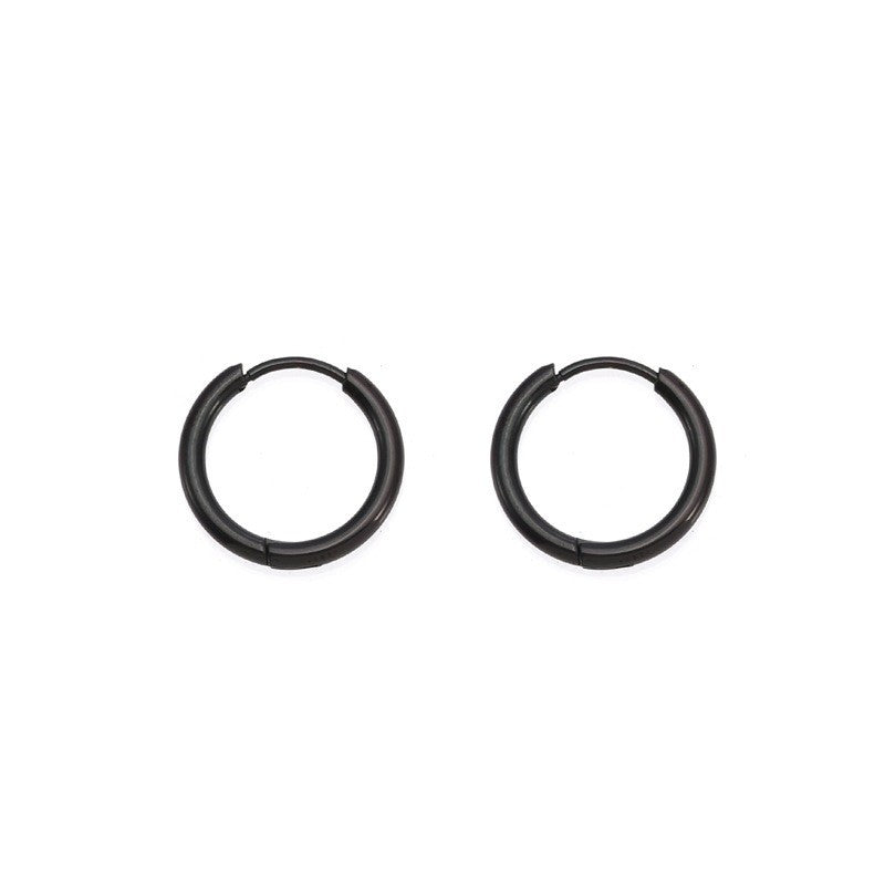Personality Boys Stainless Steel Finishing Polish Titanium Neutral Ear Clip Earrings