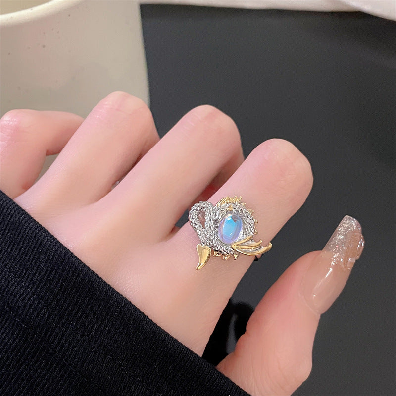 Blue Series Butterfly Open-end Zircon French Rings