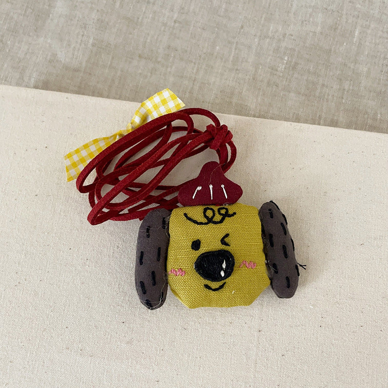 Women's Funny Fabric Three-dimensional Animal Halter Cute Necklaces