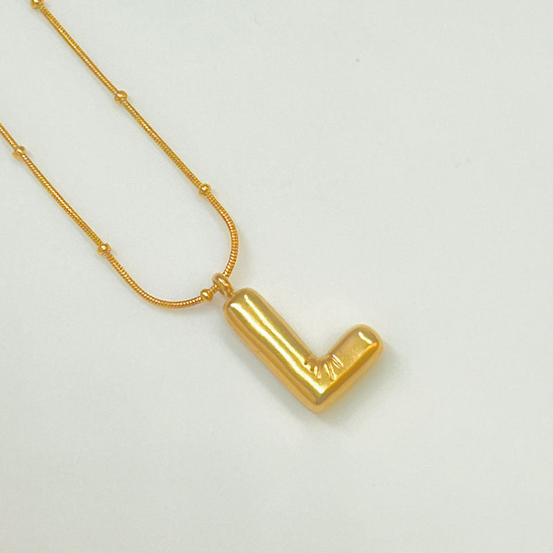 Female Summer Clavicle Chain Stainless Gold-plated Letters High-grade Necklaces
