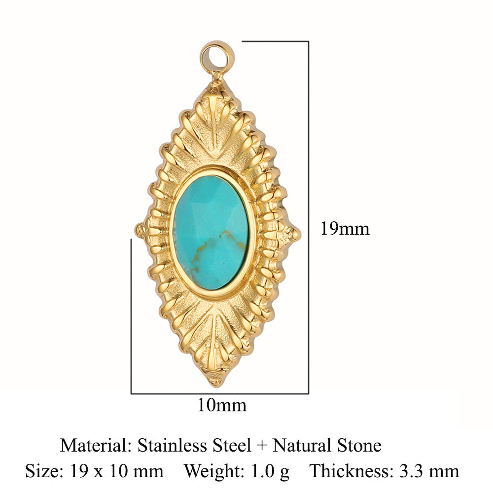 Steel Water Drop Shape Ornament Accessories Pendants