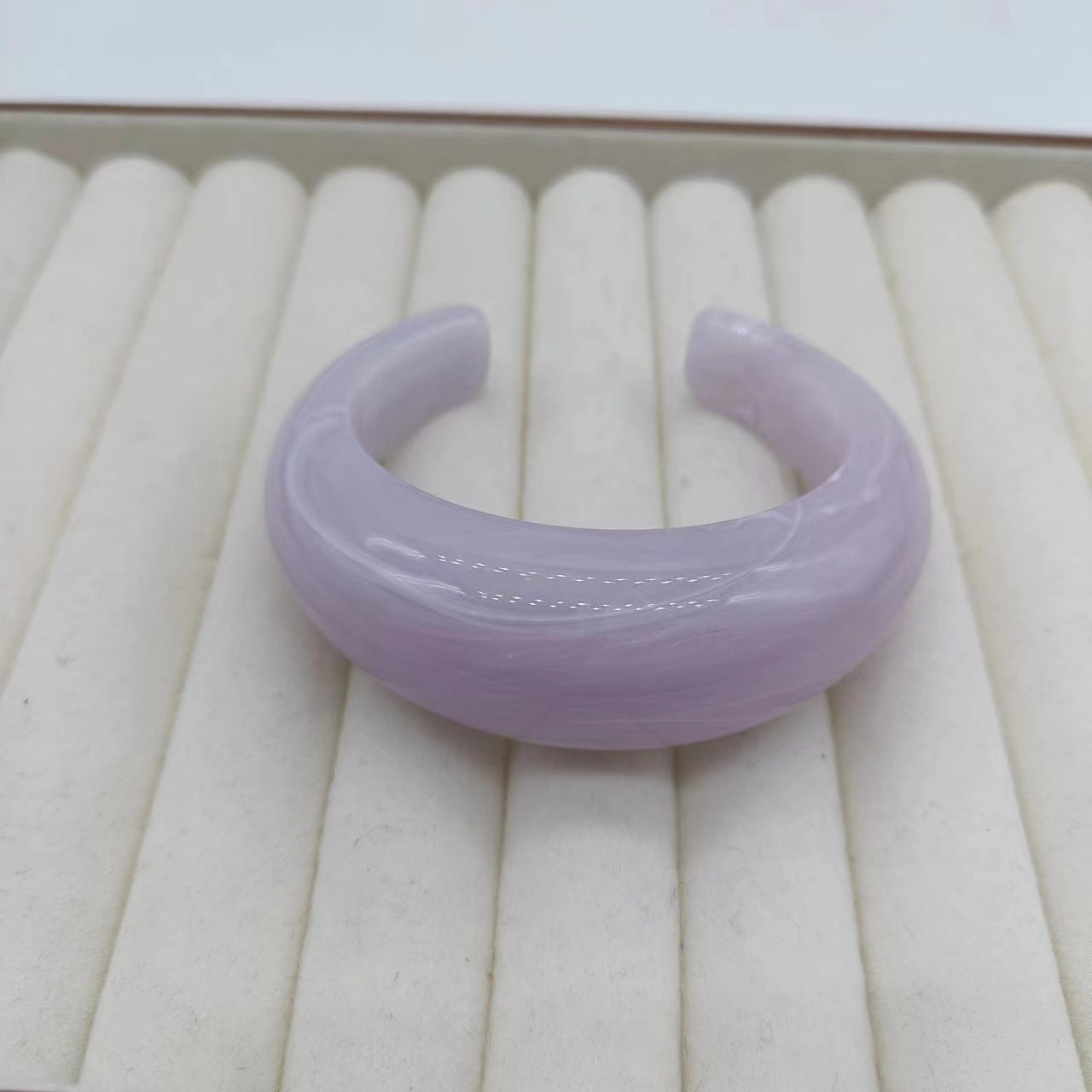 Orange Crescent Acrylic Design Simple High Sense Rings