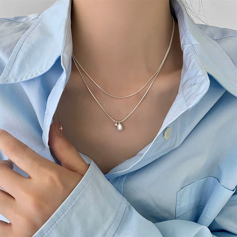 Women's Everyday Joker Sterling Sier Aquamarine Butterfly Necklaces