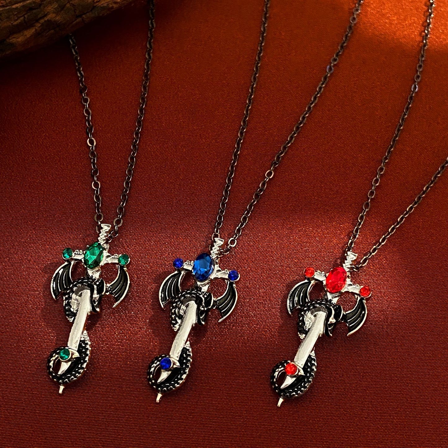 Flying Dragon Style Retro Design Cross Necklaces