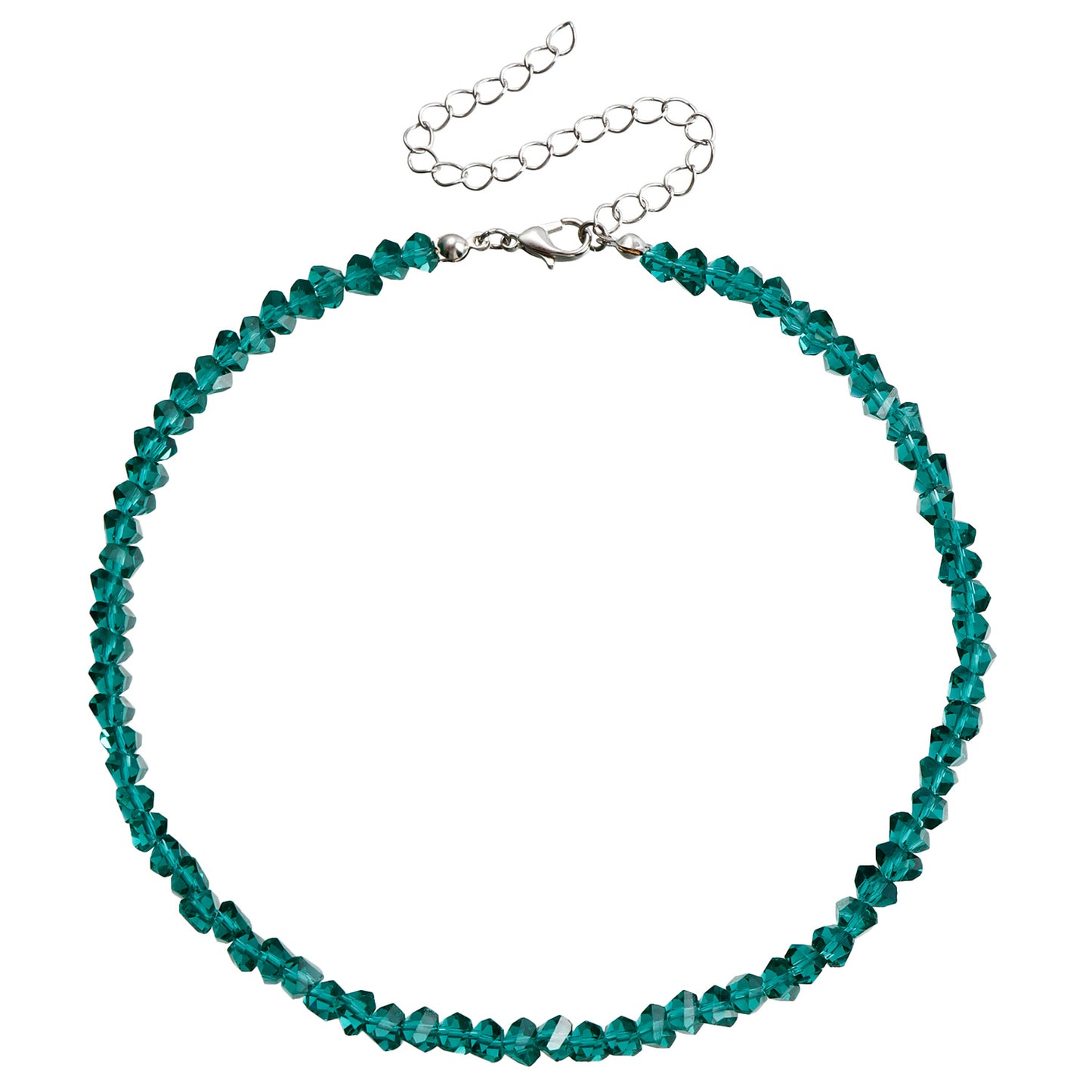Women's Trendy Jewelry Personality Handmade Woven Beads Black Crystal For Necklaces