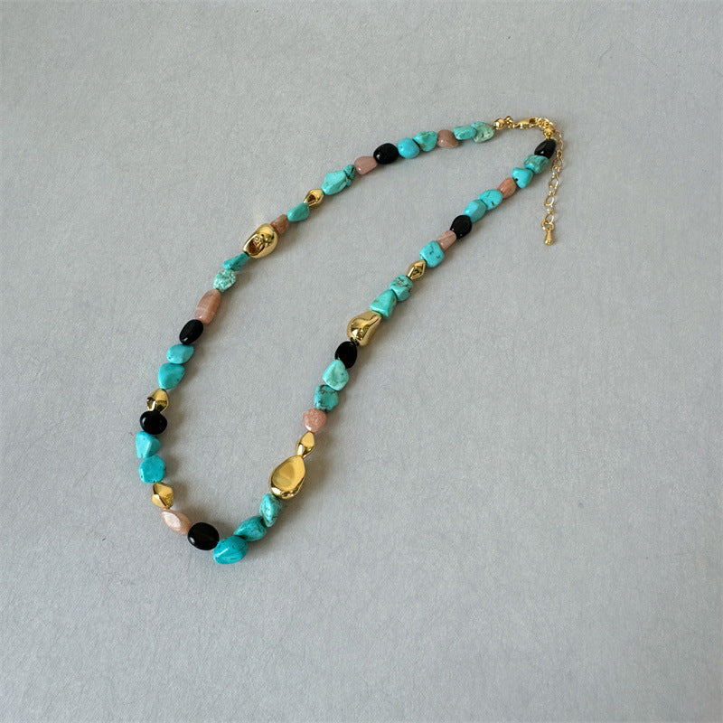 Women's Monica Caramel Gem Beaded Vacation Style Necklaces