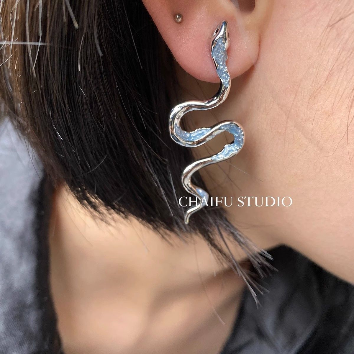 Big Snake Female Shape Collection Glazed Rings