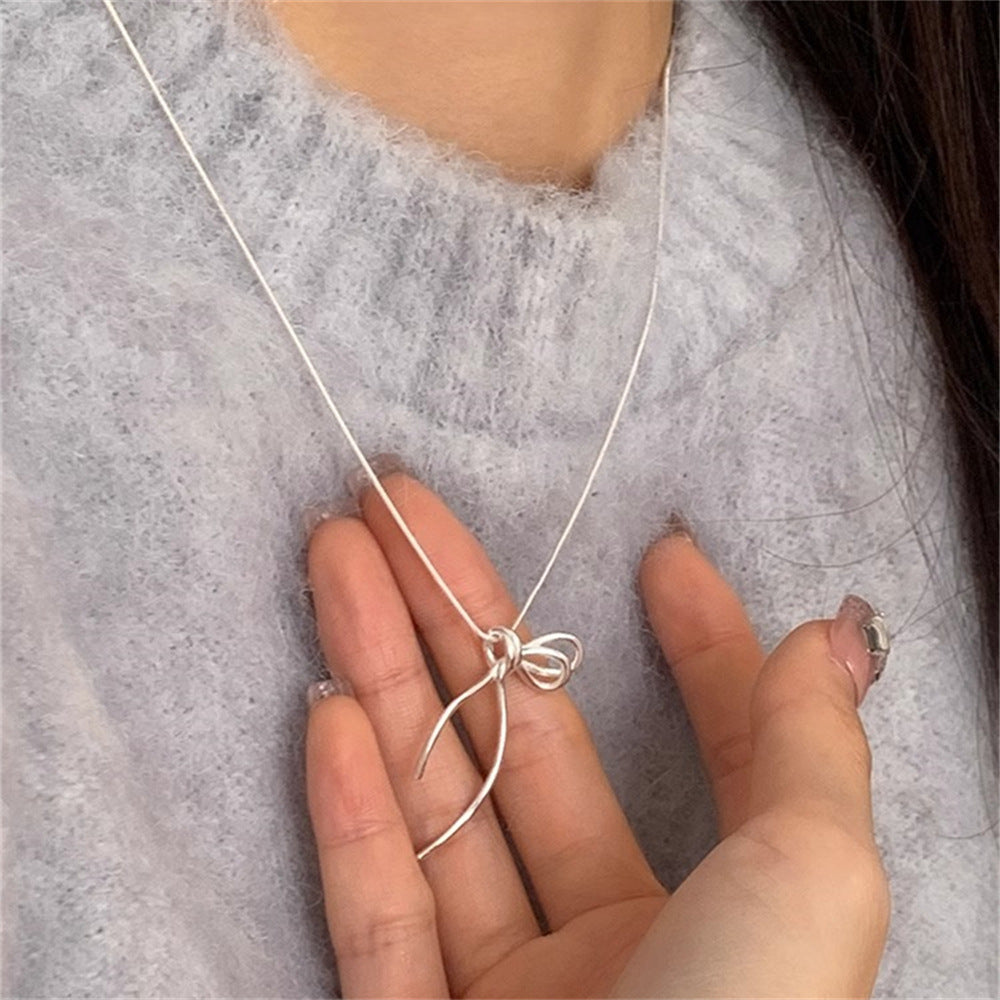 Women's Everyday Joker Sterling Sier Aquamarine Butterfly Necklaces