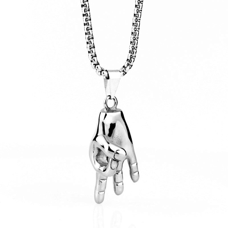 Four-sided Column Inscription Three-color Polished Three-dimensional Necklaces