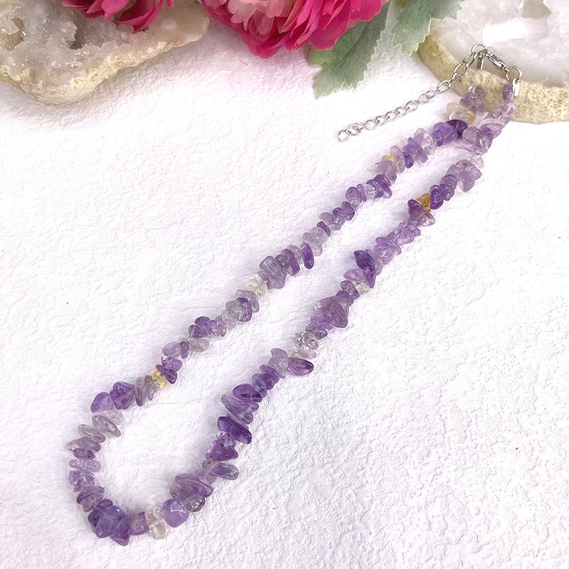 Gravel Style Neck Chain Bohemian Agate Necklaces