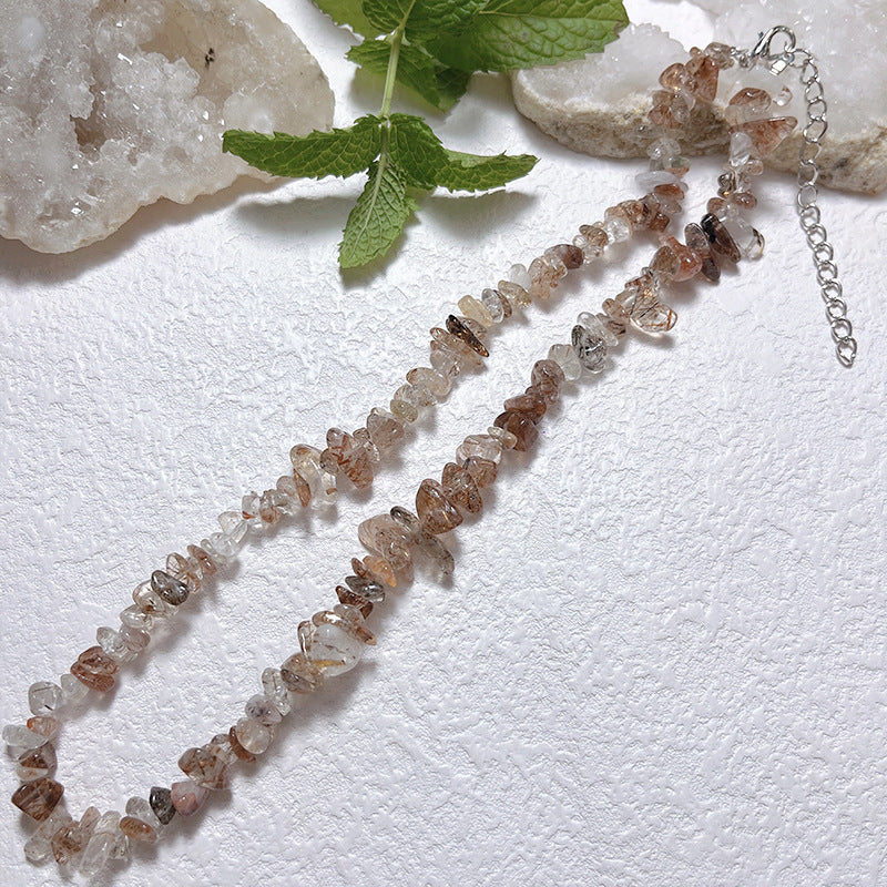 Gravel Style Neck Chain Bohemian Agate Necklaces