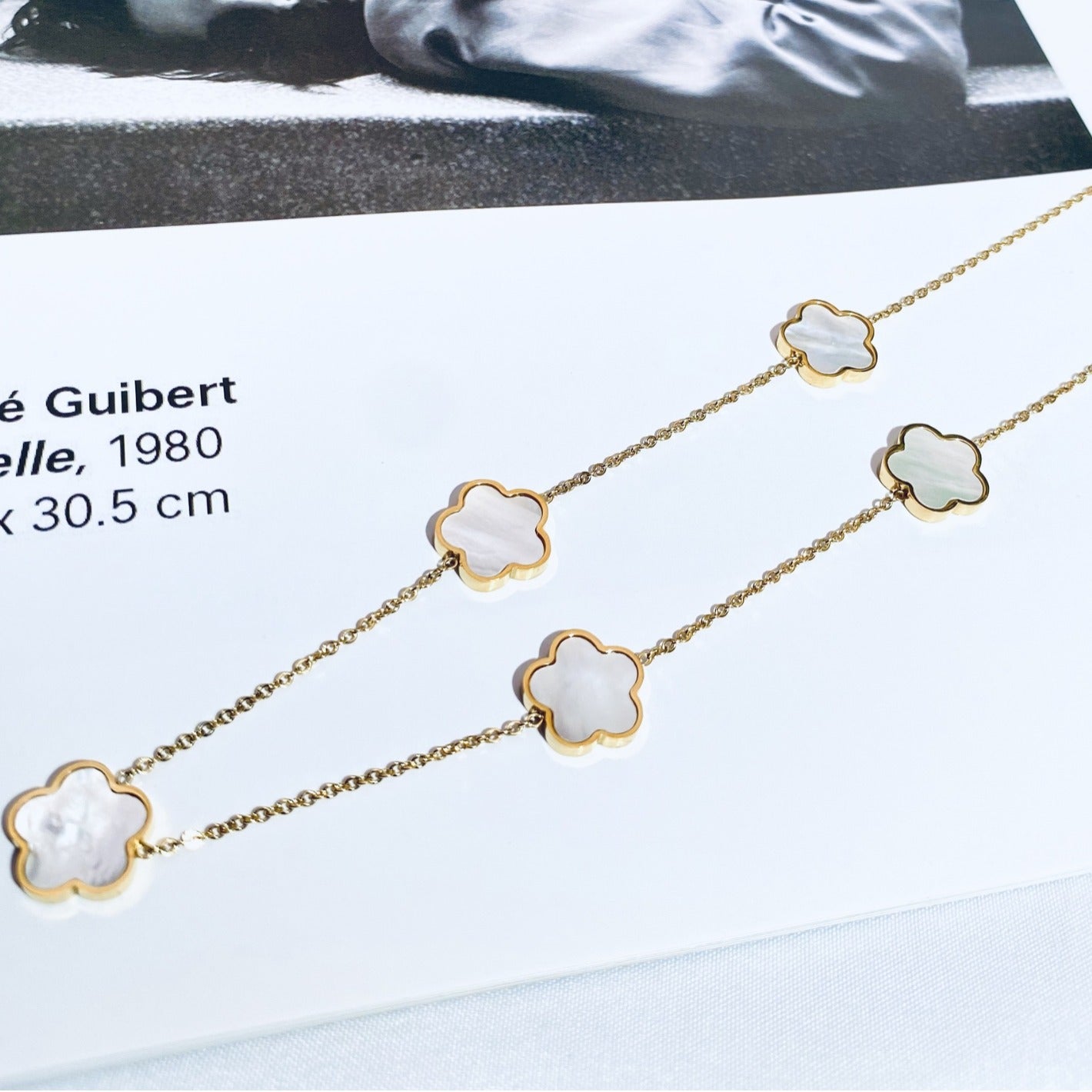 Four-leaf Clover Pork Belly Titanium Steel Female Light Luxury Necklaces