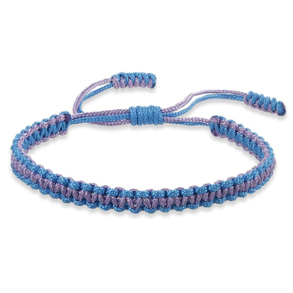 Women's Handmade Multicolor Jade Thread Braided Adjustable Bracelets