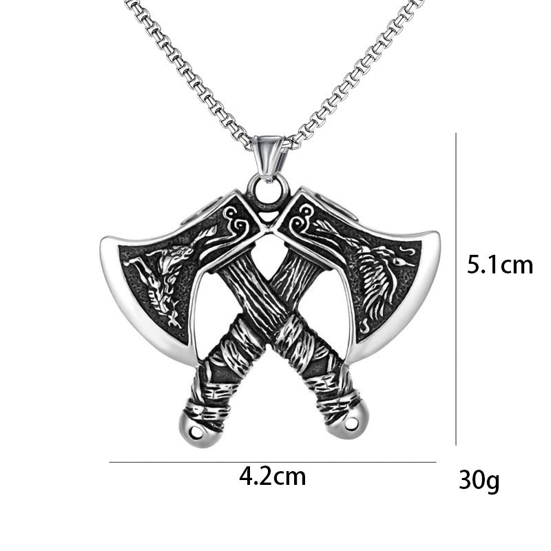 Popular Ornament Vintage Viking Boys Titanium Steel Necklaces