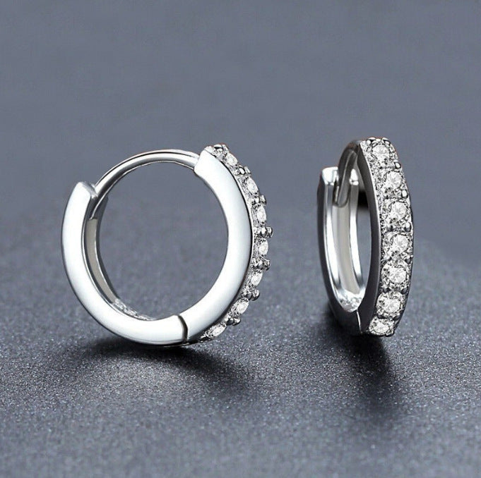 Sier Niche Zircon Light Luxury Clip Graceful High Sense Simple Rings