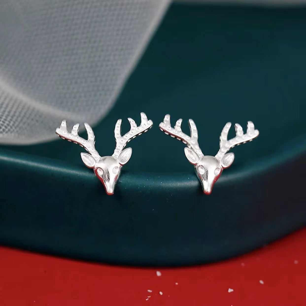 Winter Christmas Snowflake Reindeer Candy Sweet Earrings