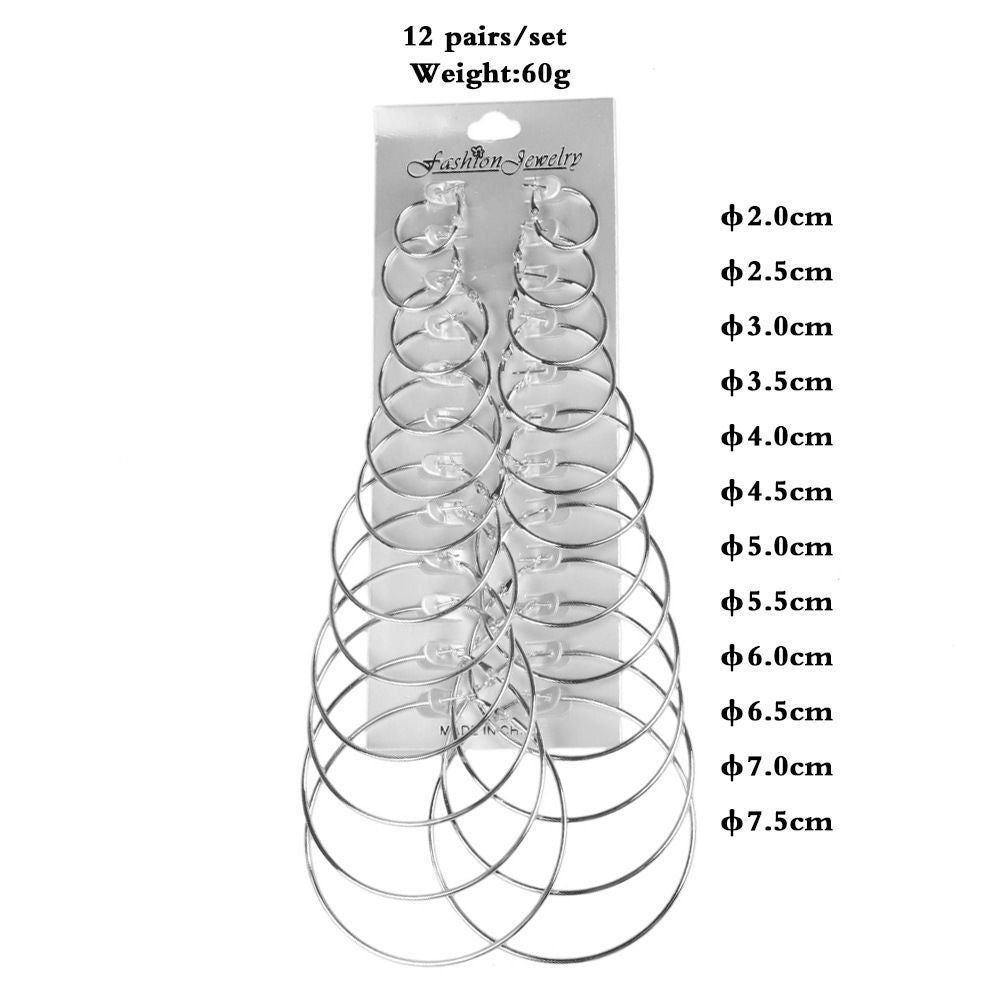 Hoop Suit Personality Trendy Nightclub Eardrop Pairs Rings