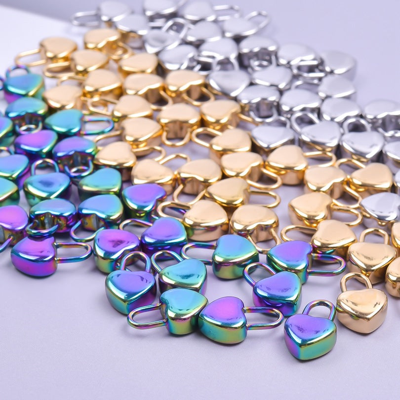 Stainless Steel Sier Gold Lock Titanium Pendants