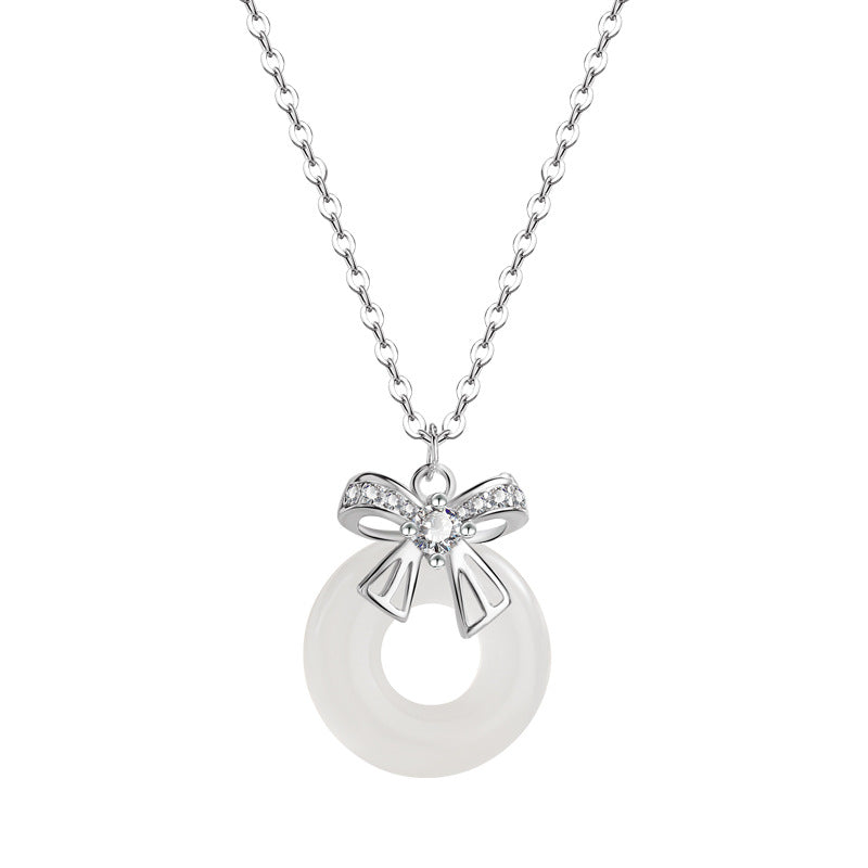 Peace Buckle Bow Simple Light Luxury Necklaces