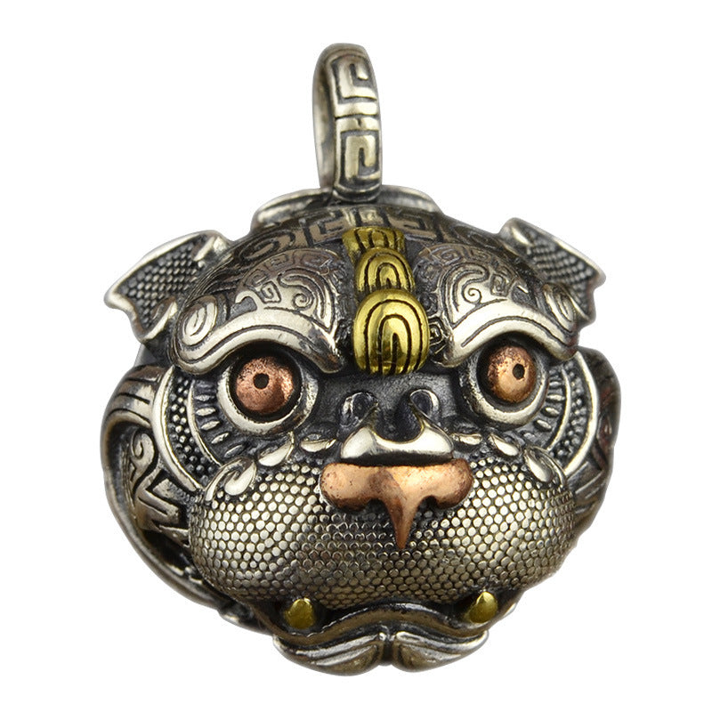 Men's Head Trendy Unique Accessories Fashion Sier Pendants