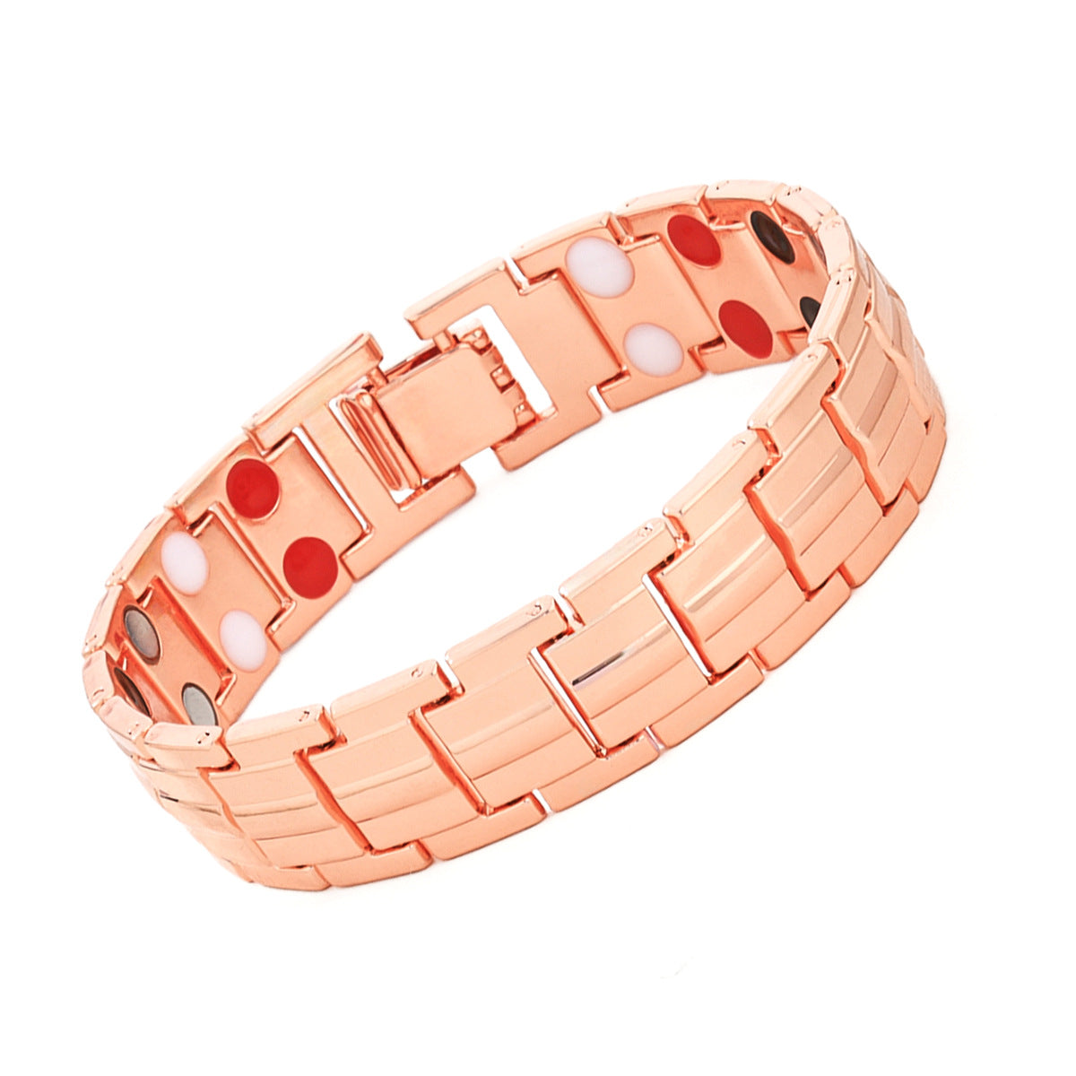 Red Copper Approved Bronze Dragon Pattern Double Bracelet